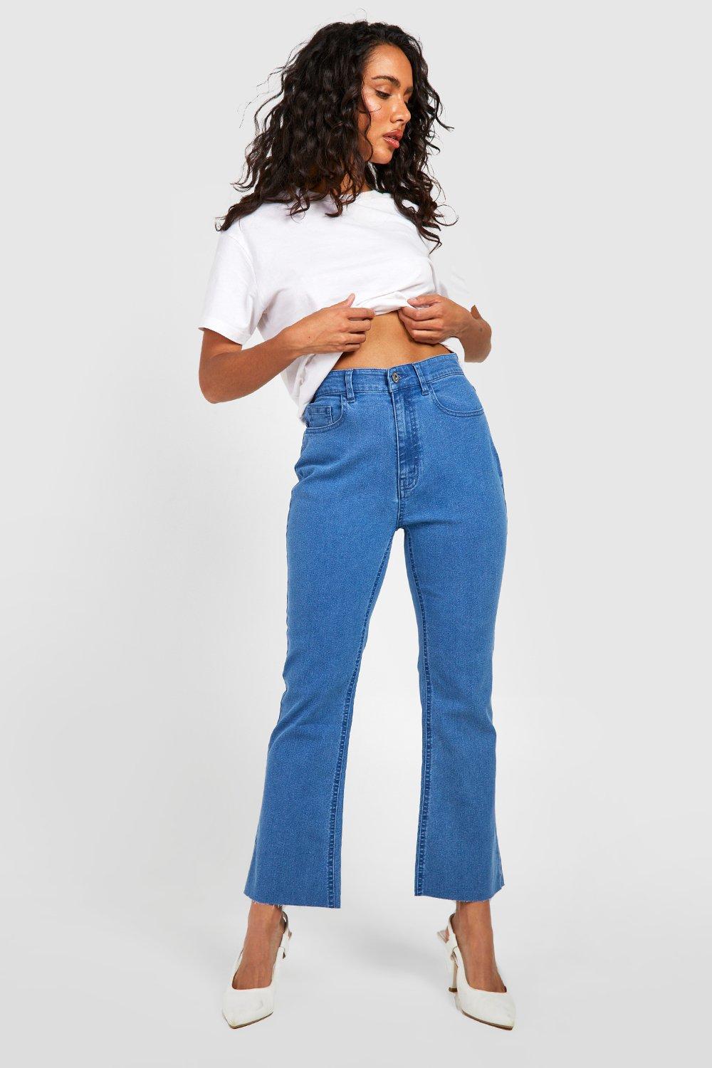 High Waisted Kick Flared Jeans